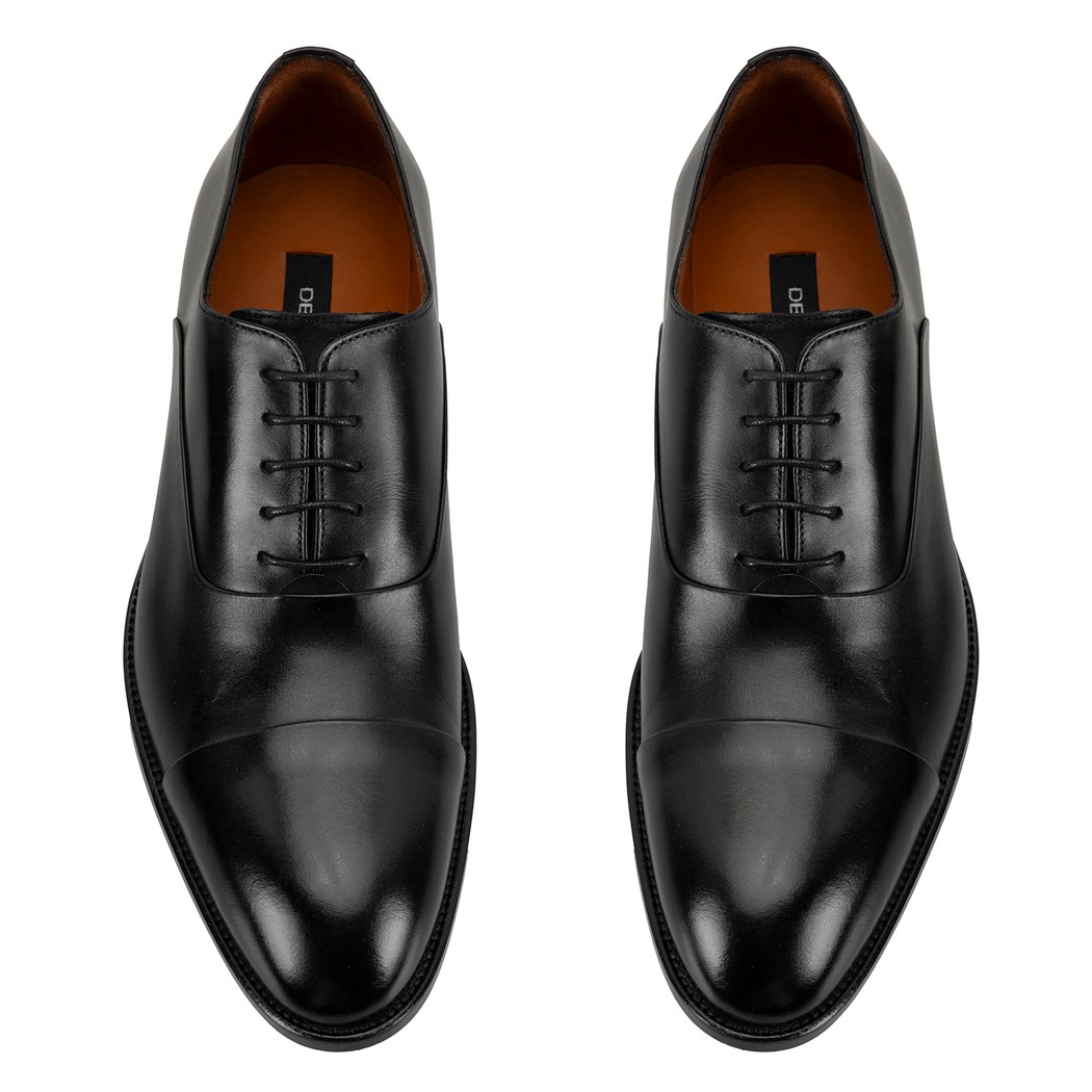 Howard Siyah Erkek Deri Klasik Ayakkabı