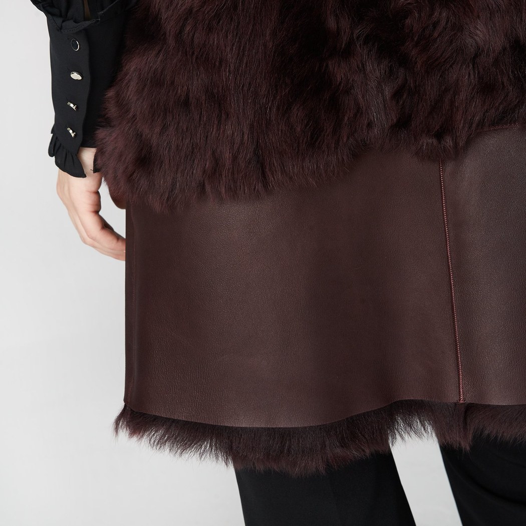 Ikeme Kadın Çift Taraflı Kürk Yelek