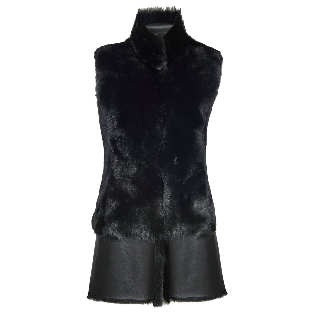 Ikeme Kadın Çift Taraflı Kürk Yelek