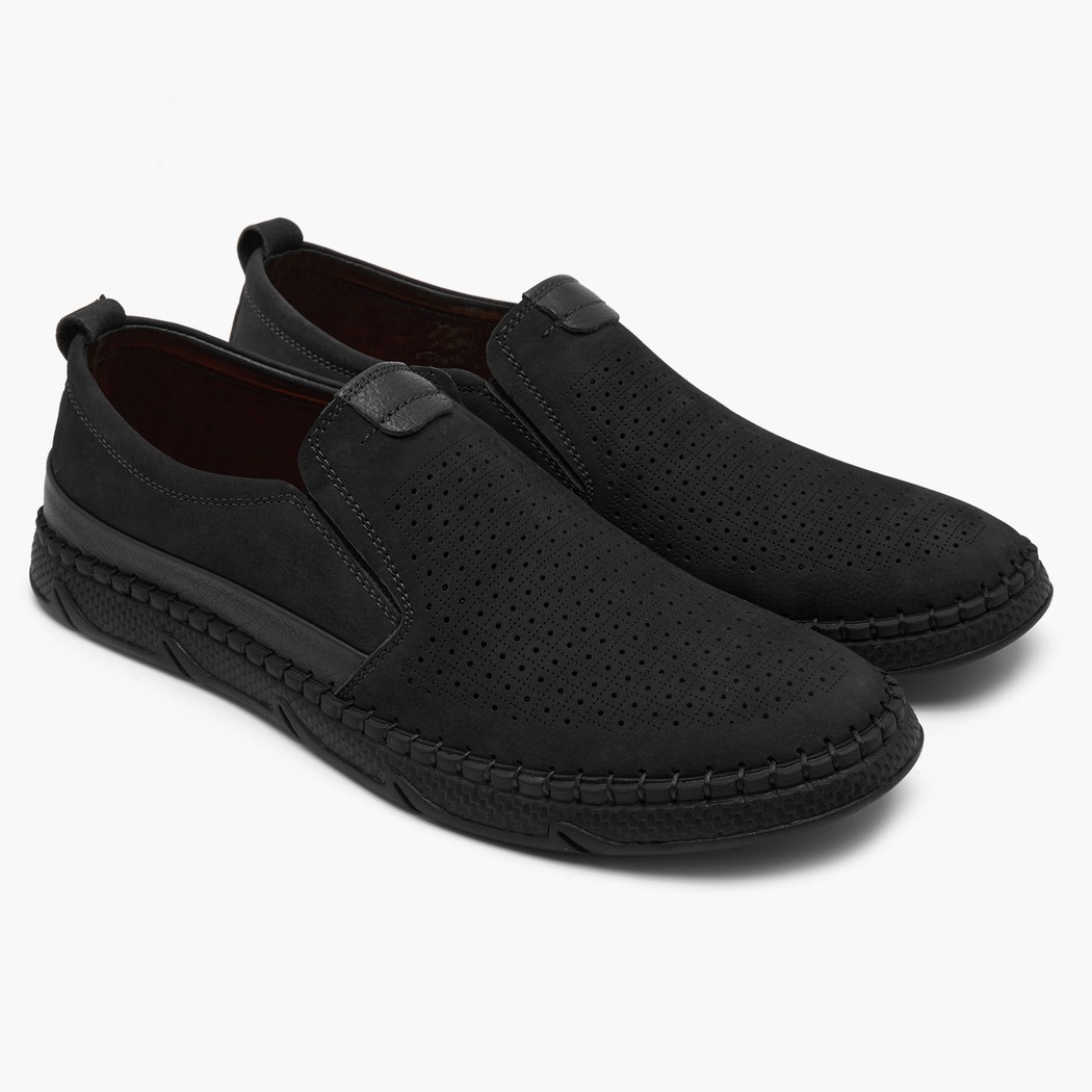 Imsa Siyah Erkek Nubuk Deri Günlük Ayakkabı