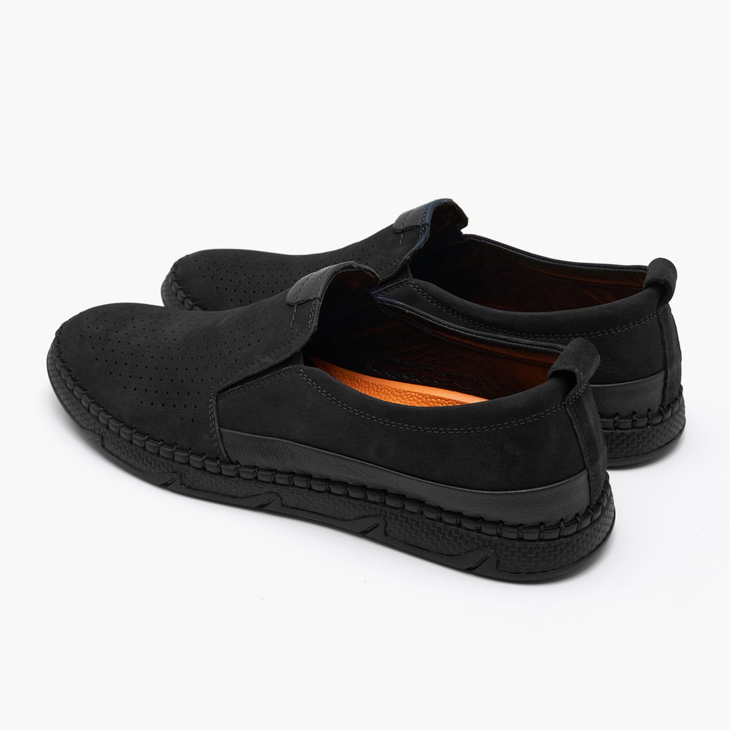 Imsa Siyah Erkek Nubuk Deri Günlük Ayakkabı