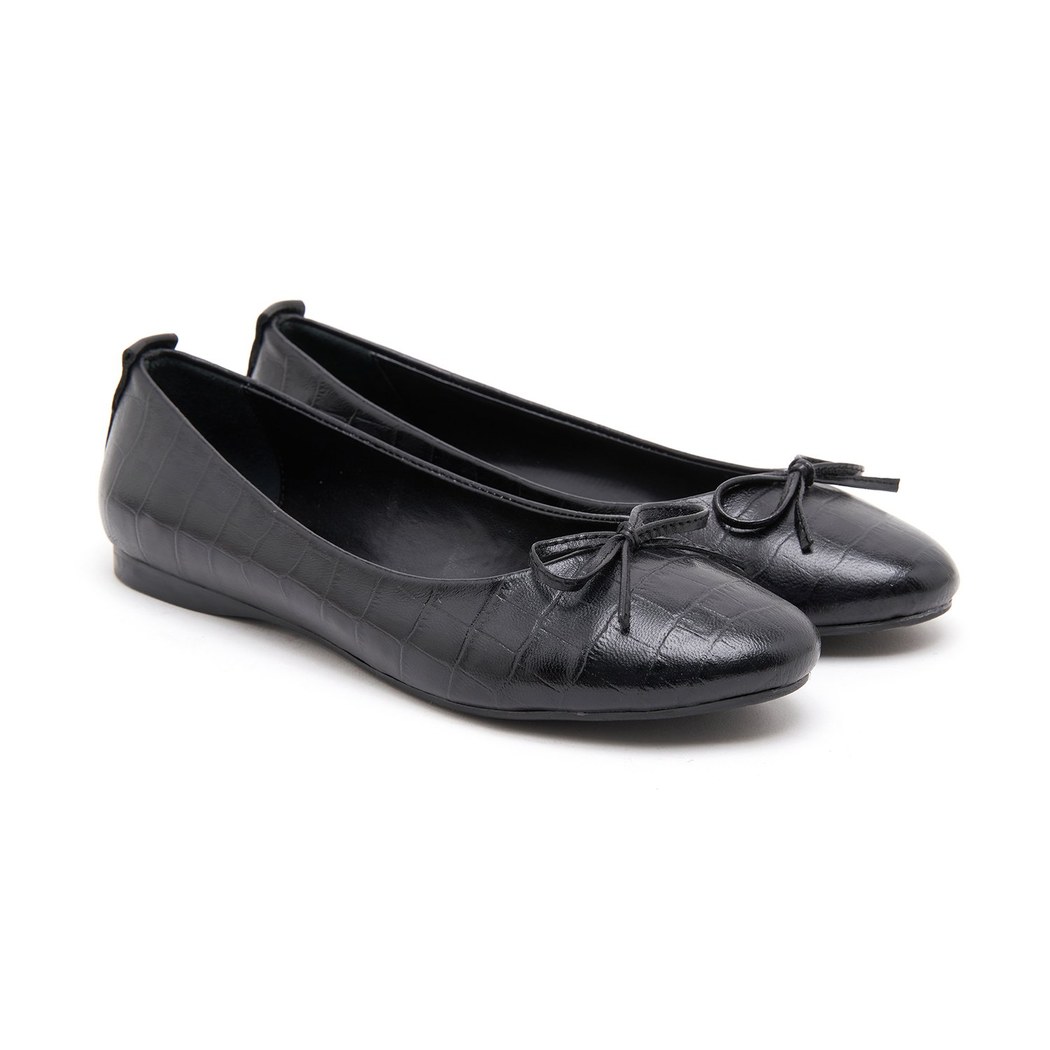 Isabelle Kadın Kroko Baskılı Deri Babet