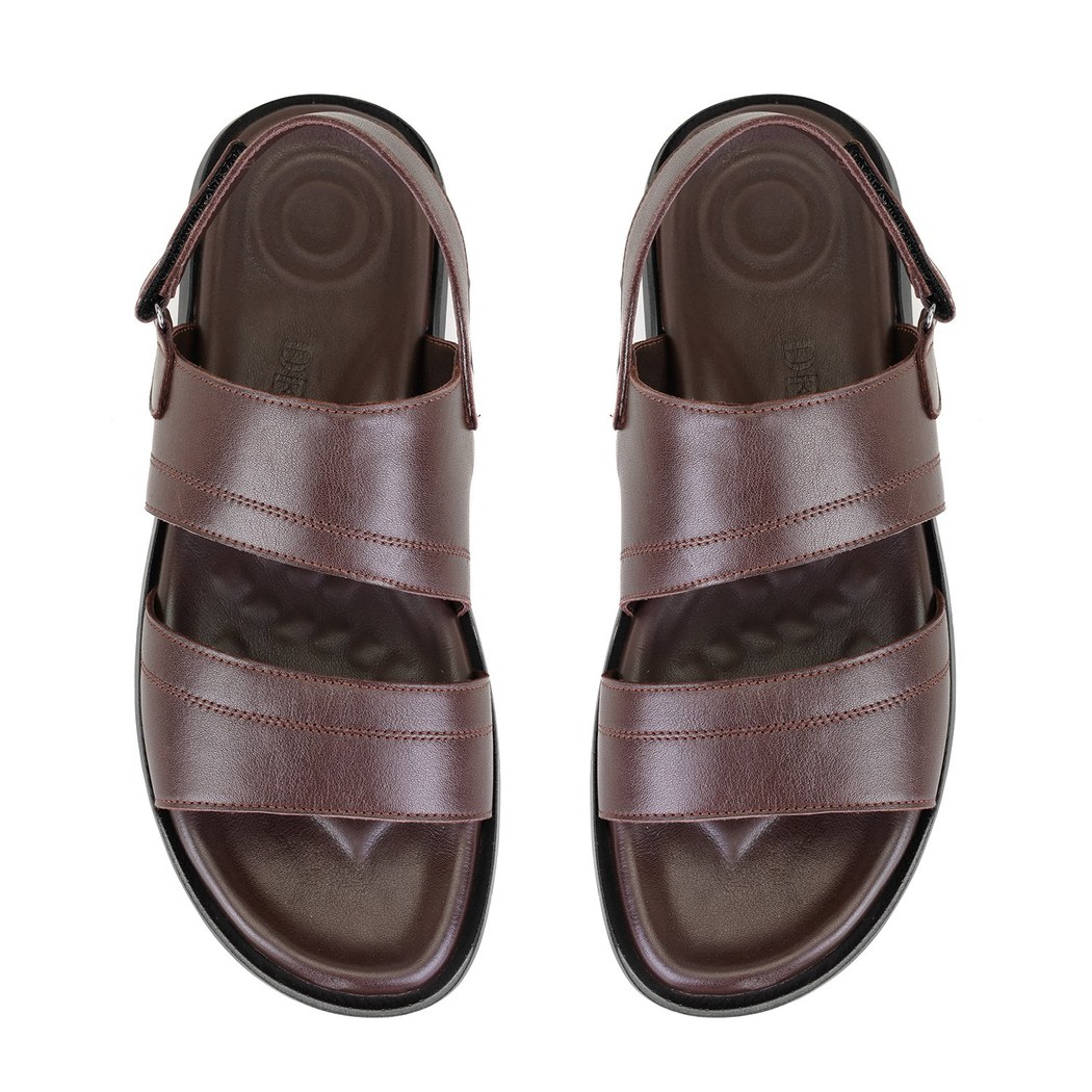 Jack Kahve Erkek Deri Sandalet