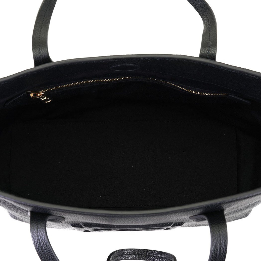 Jaden Siyah Kadın Logolu Deri Omuz Çantası