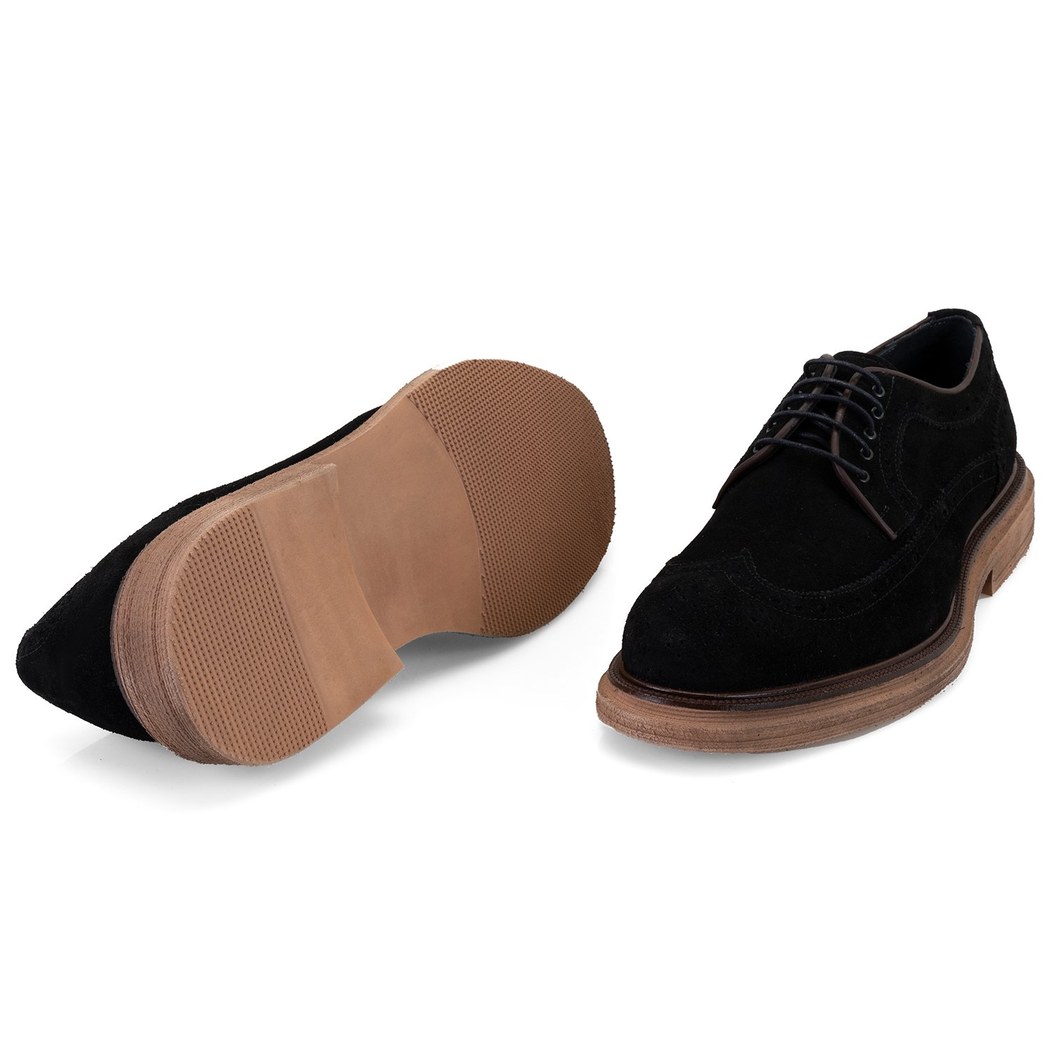 Jagger Siyah Erkek Süet Deri Klasik Ayakkabı