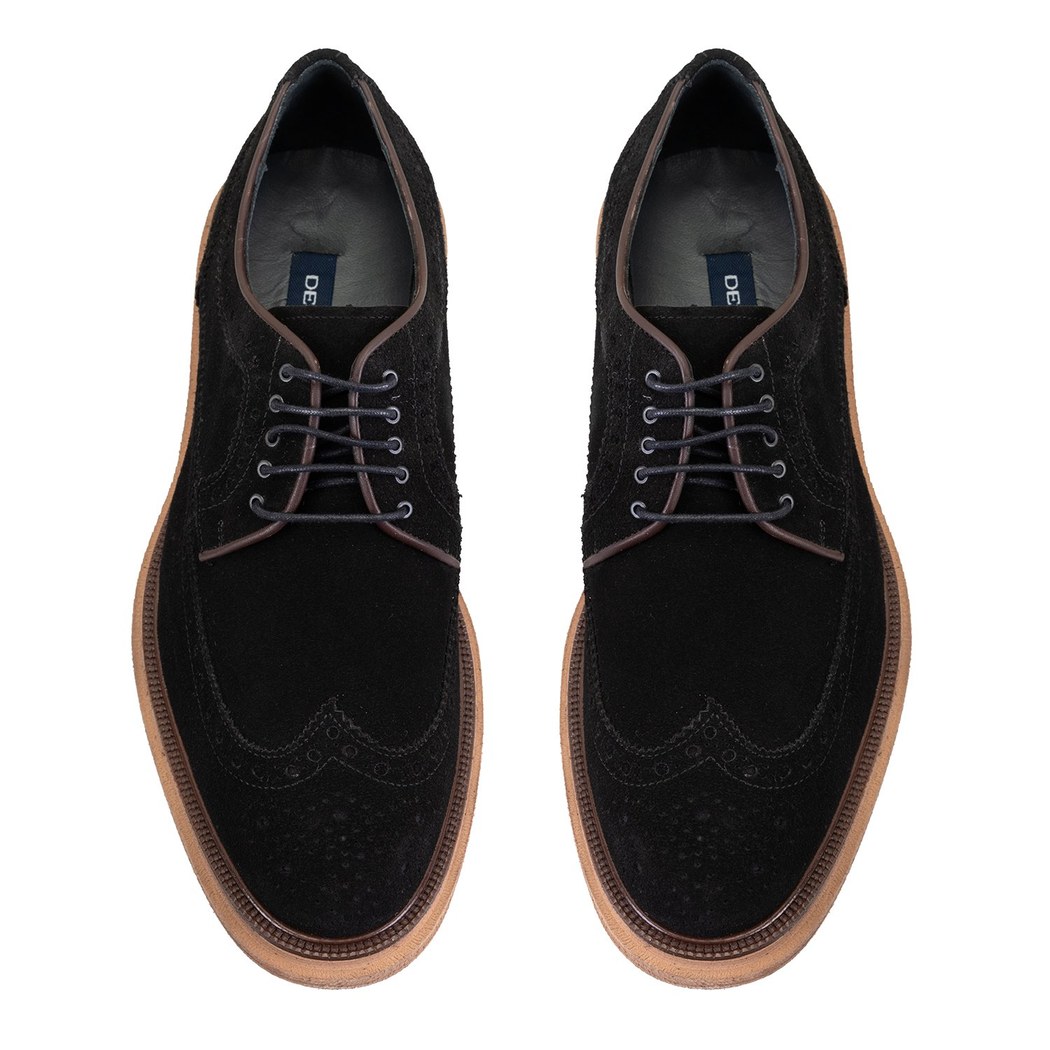 Jagger Siyah Erkek Süet Deri Klasik Ayakkabı