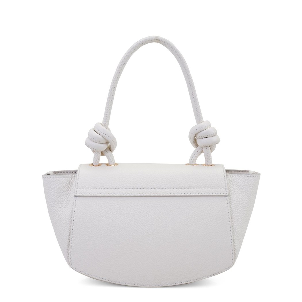 Jeremy Beyaz Kadın Deri El Çantası