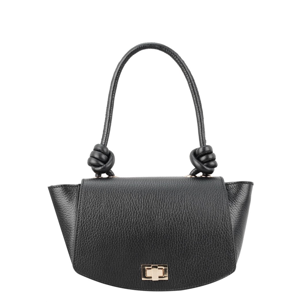 Jeremy Siyah Kadın Deri El Çantası