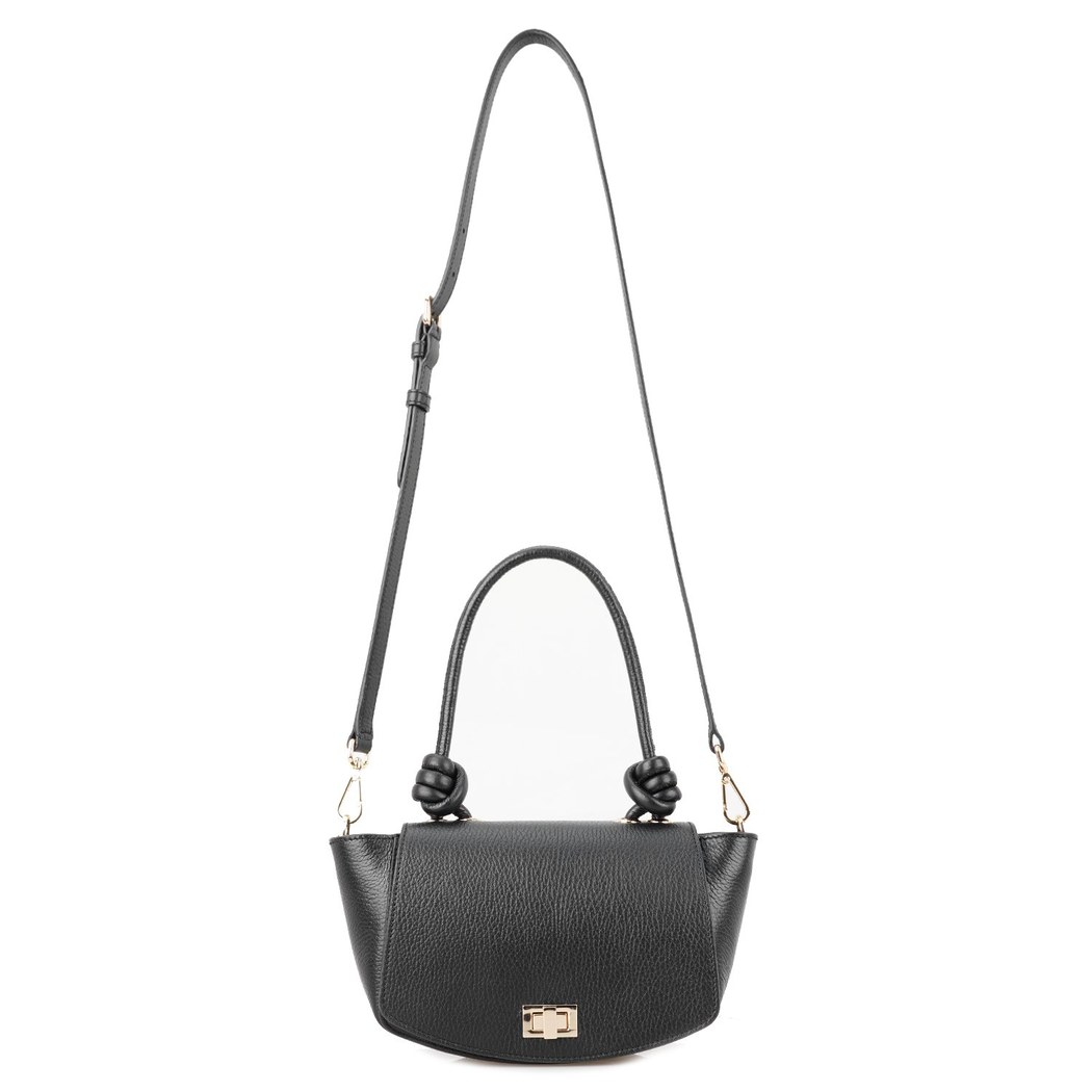 Jeremy Siyah Kadın Deri El Çantası