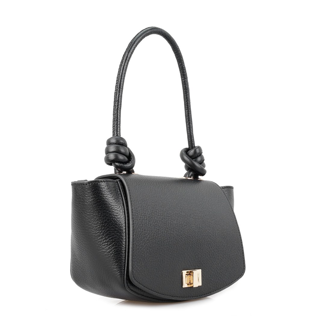 Jeremy Siyah Kadın Deri El Çantası