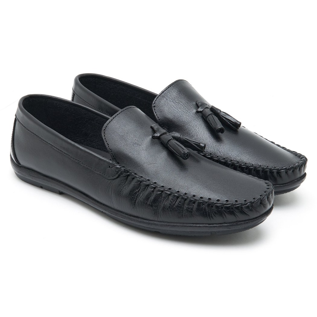 Jerome Siyah Erkek Deri Loafer