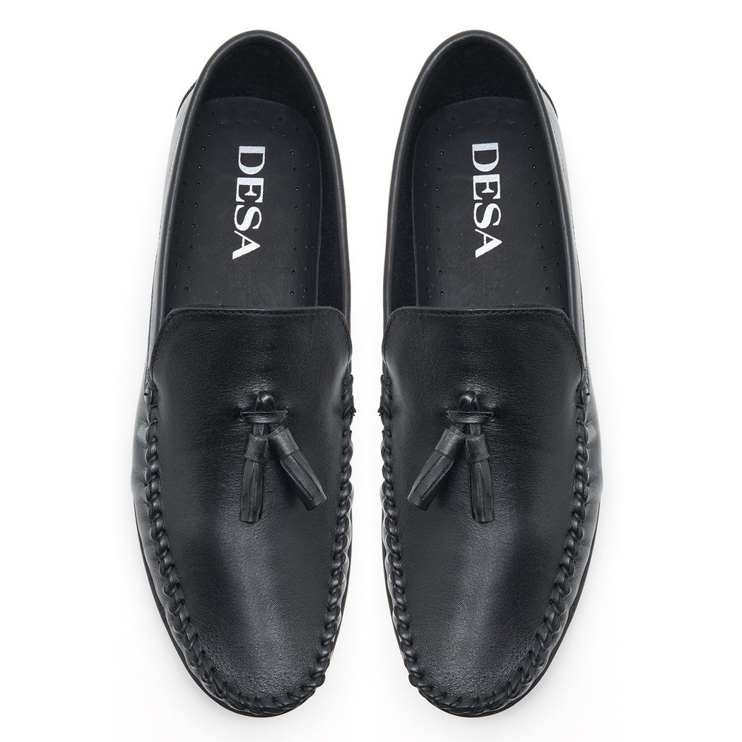 Jerome Siyah Erkek Deri Loafer