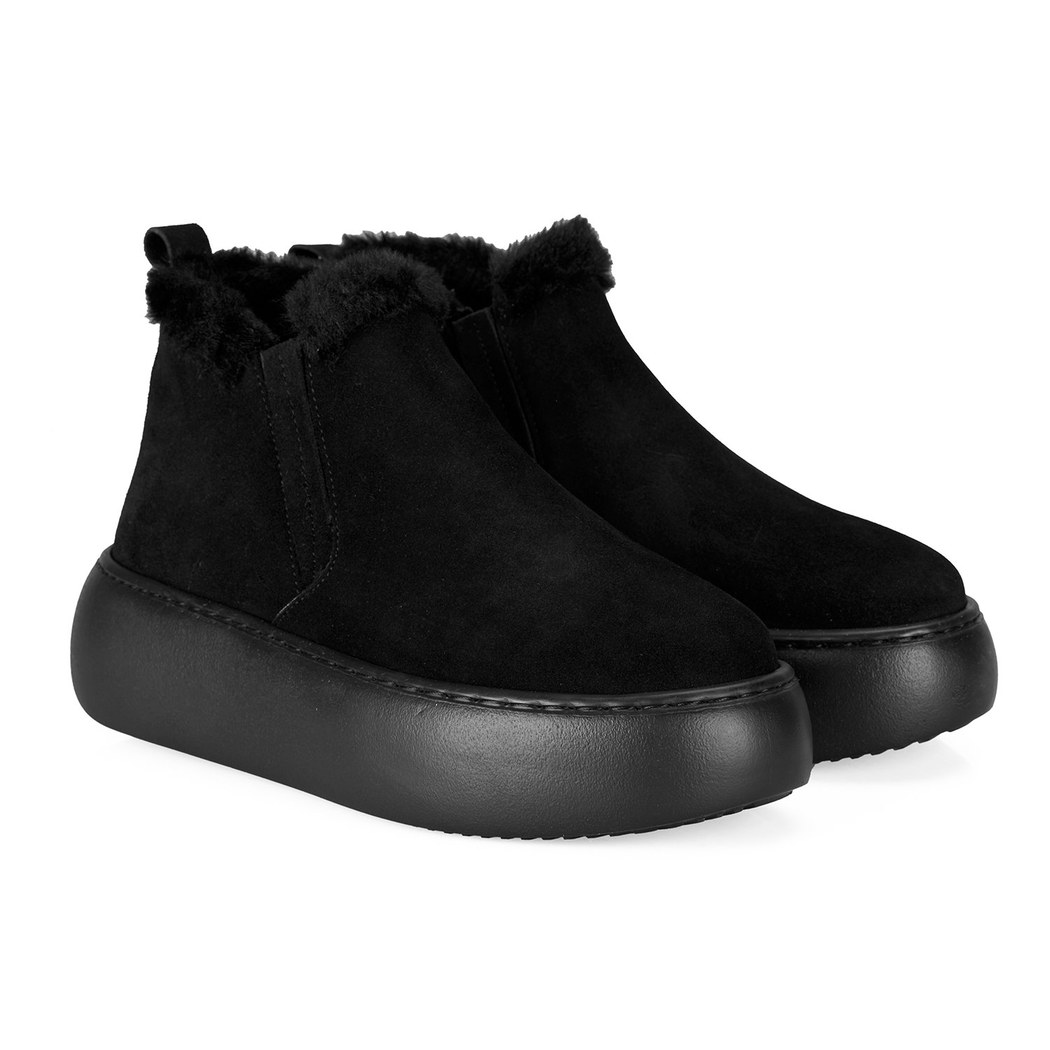 Jessia Siyah Kadın Süet Bot