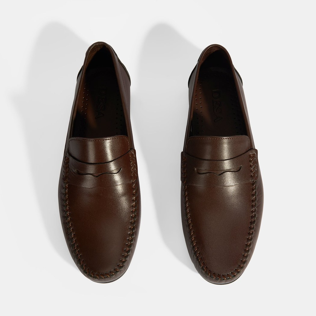 Jovian Kahve Erkek Deri Slip-On Loafer