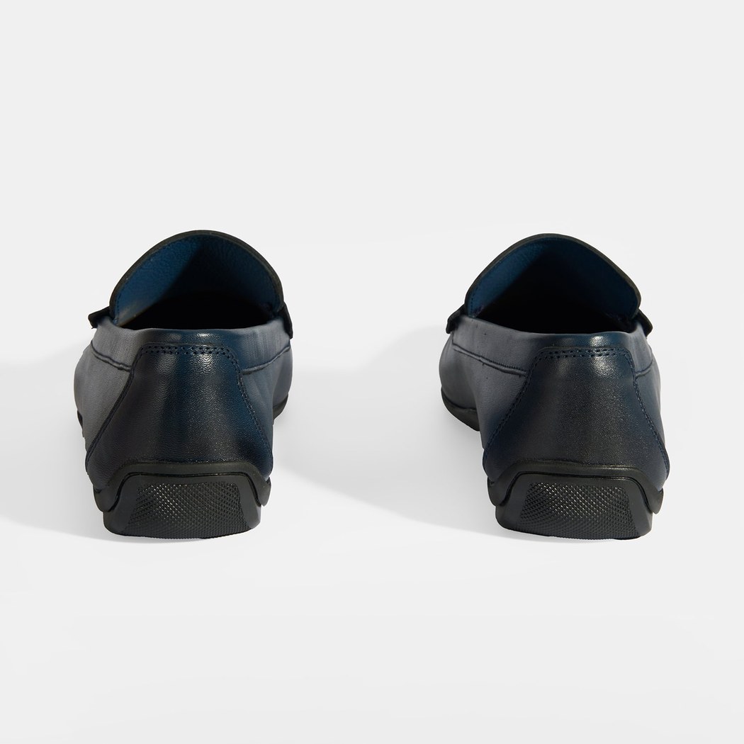 Jovian Lacivert Erkek Deri Slip-On Loafer