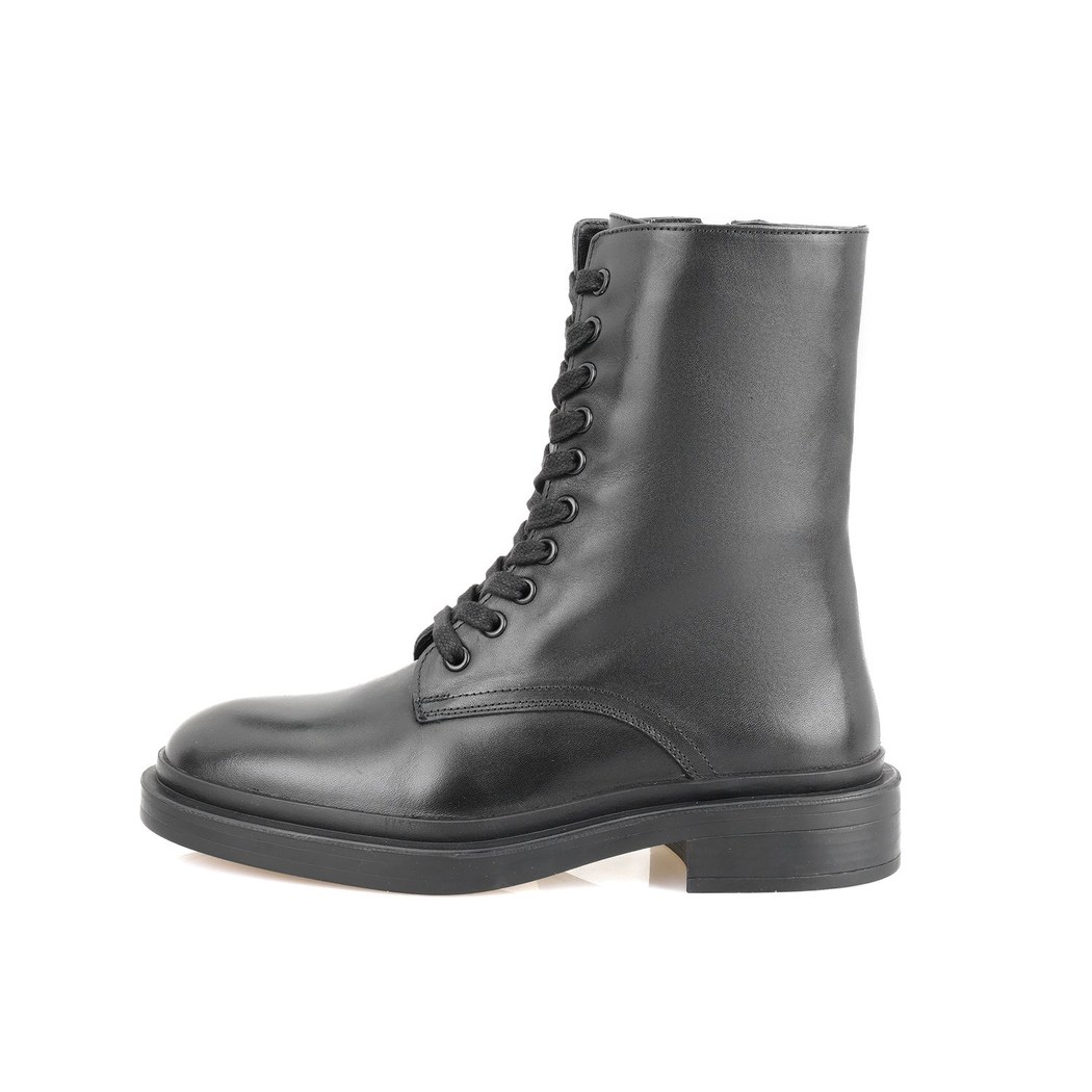 Juan Siyah Kadın Fermuarlı Deri Bot