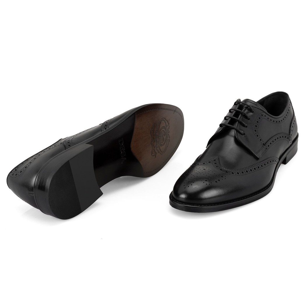 Judah Siyah Erkek Deri Klasik Ayakkabı