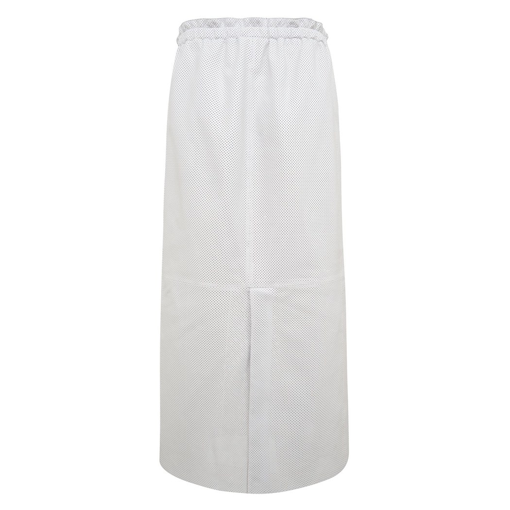 Juliet Beyaz Kadın Perforeli Deri Etek