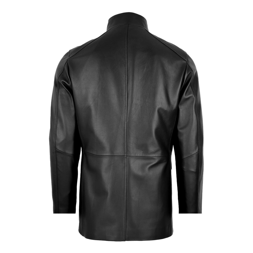 K14084 ERKEK DERİ MONT, SIYAH, XXXL