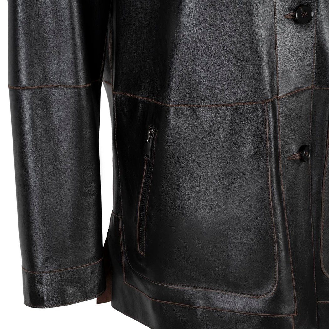 K14086 ERKEK ÇİFT TARAFL, KAHVE+SİYAH, M