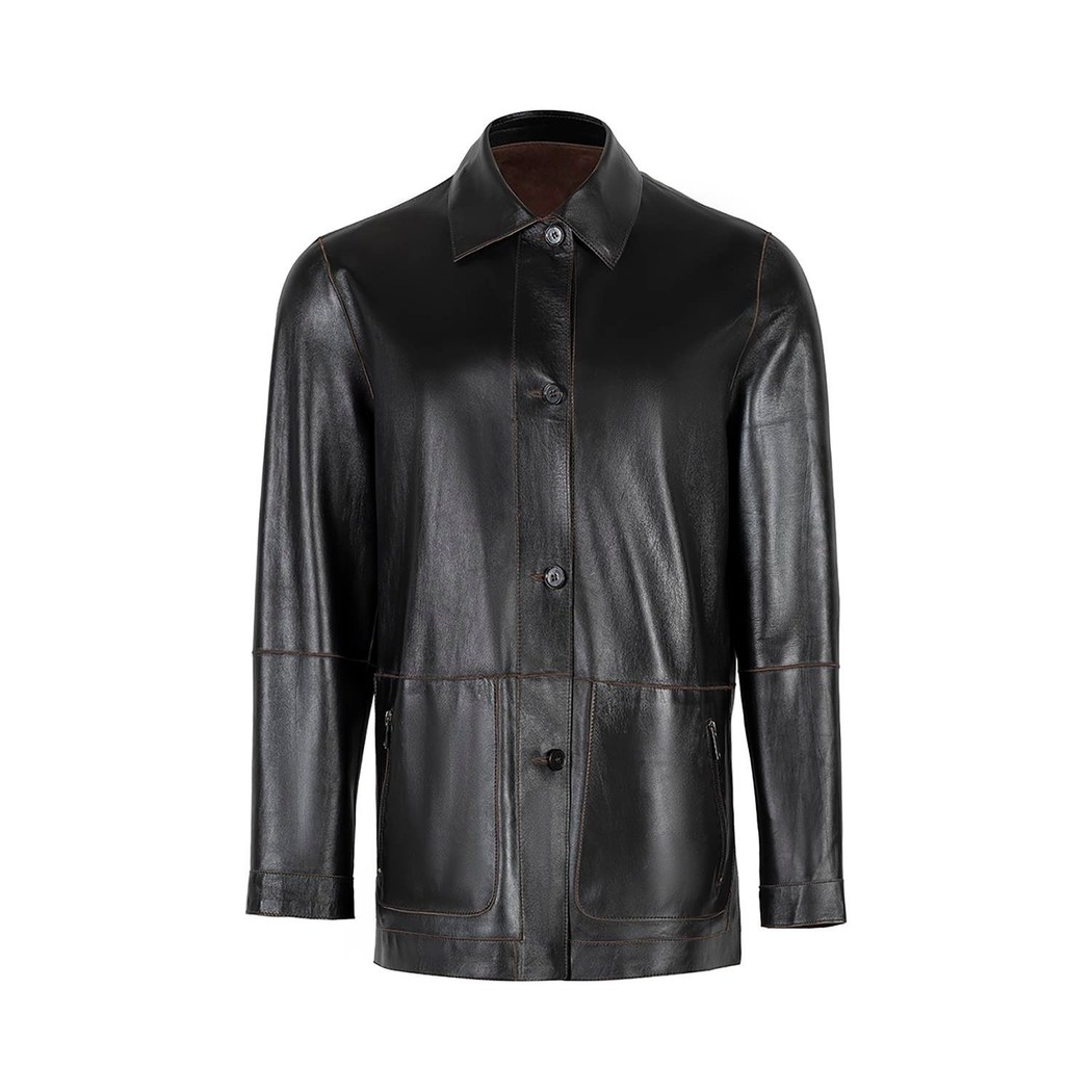 K14086 ERKEK ÇİFT TARAFL, KAHVE+SİYAH, M