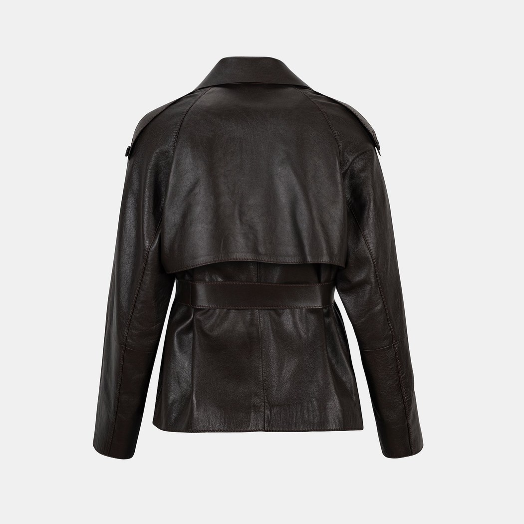 K14630 KADIN DERİ CEKET