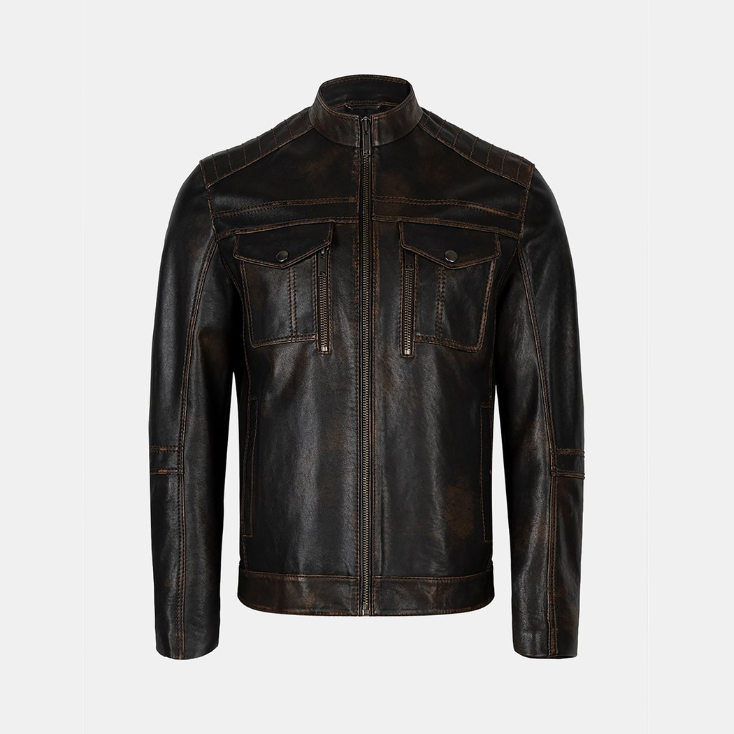 K14996 ERKEK DERİ CEKET-E