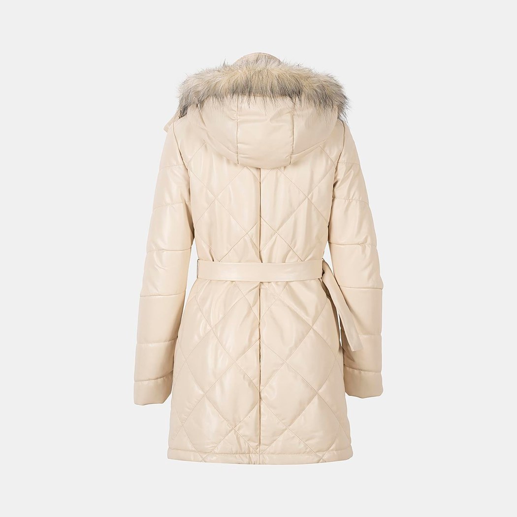 K15010 KADIN DERİ KABAN