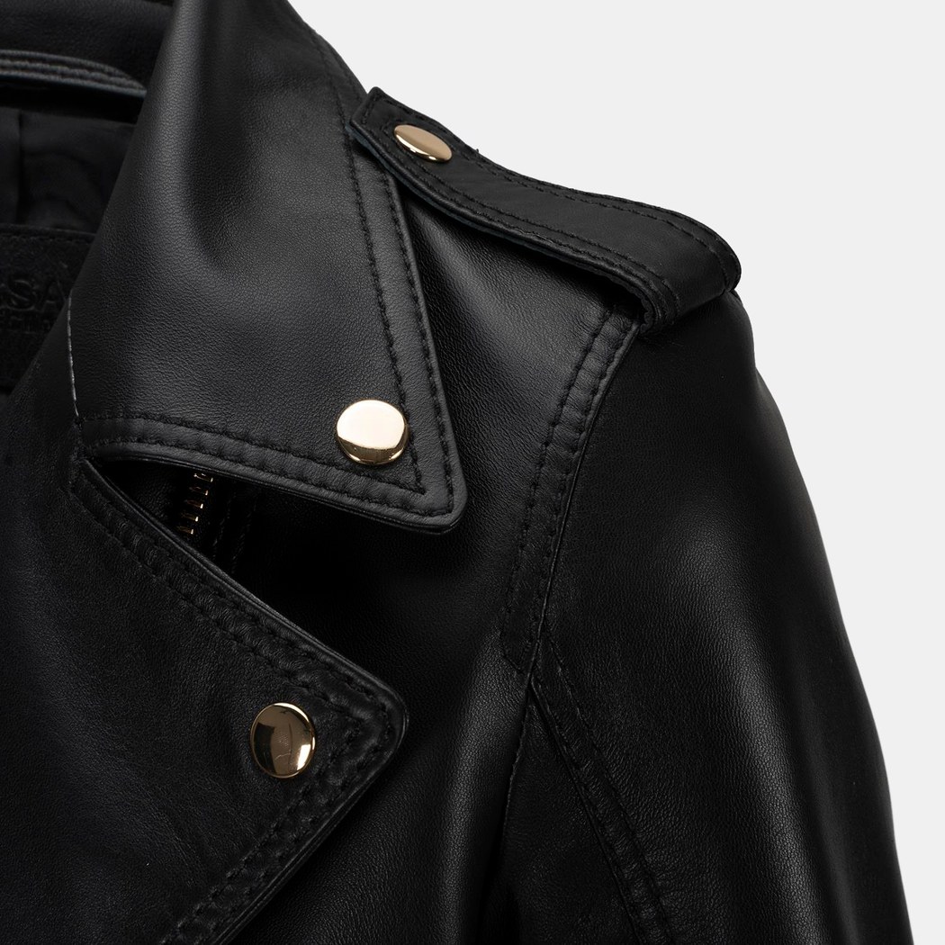 K15059 KADIN DERİ CEKET-E