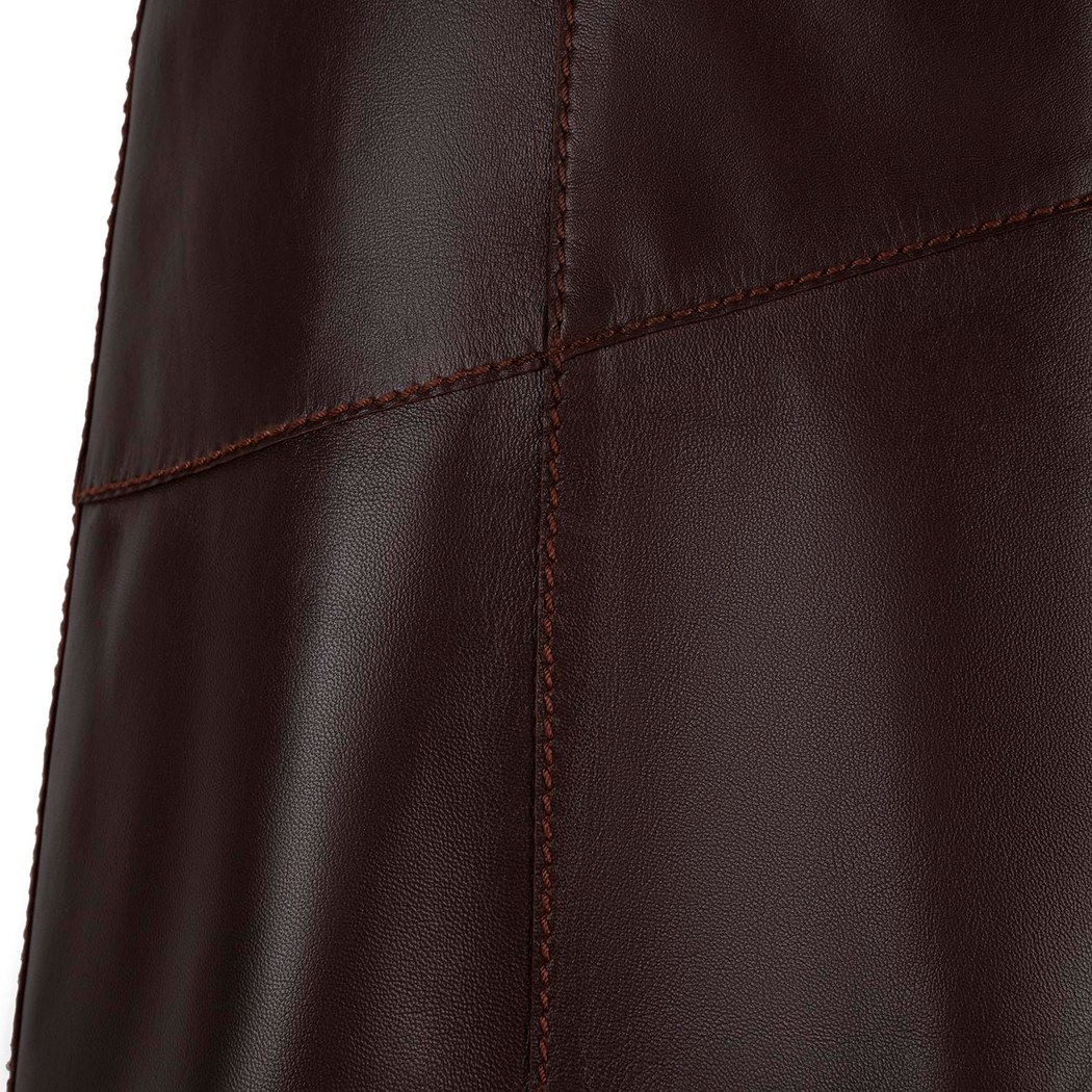 K15061 KADIN DERİ ETEK