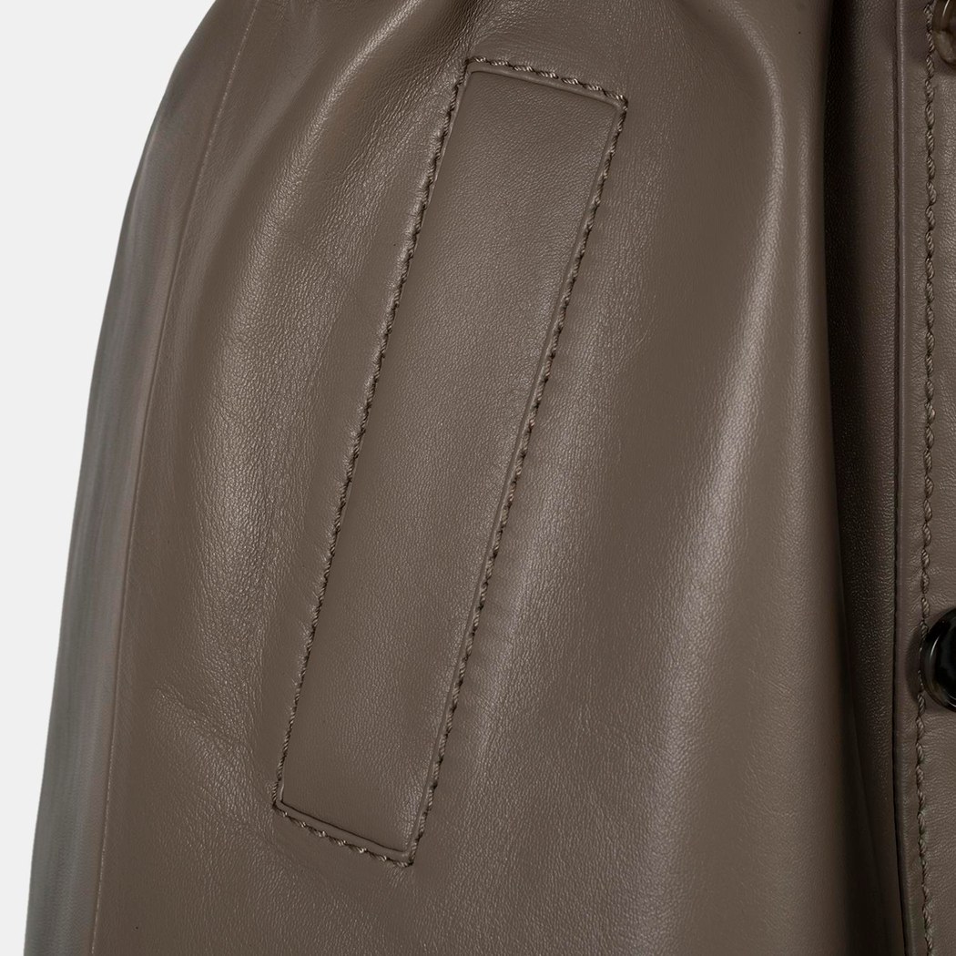 K15069 KADIN DERİ TRENÇKOT