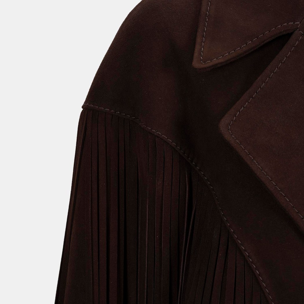 K15071 KADIN PÜSKÜLLÜ SÜET CEKET