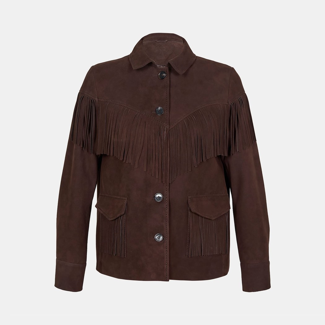 K15073 KADIN PÜSKÜLLÜ SÜET CEKET