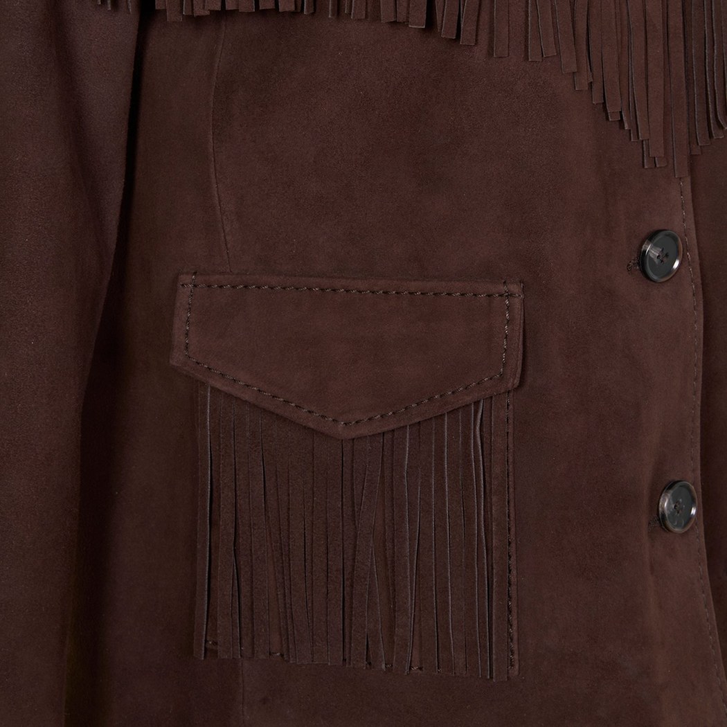 K15073 KADIN PÜSKÜLLÜ SÜET CEKET