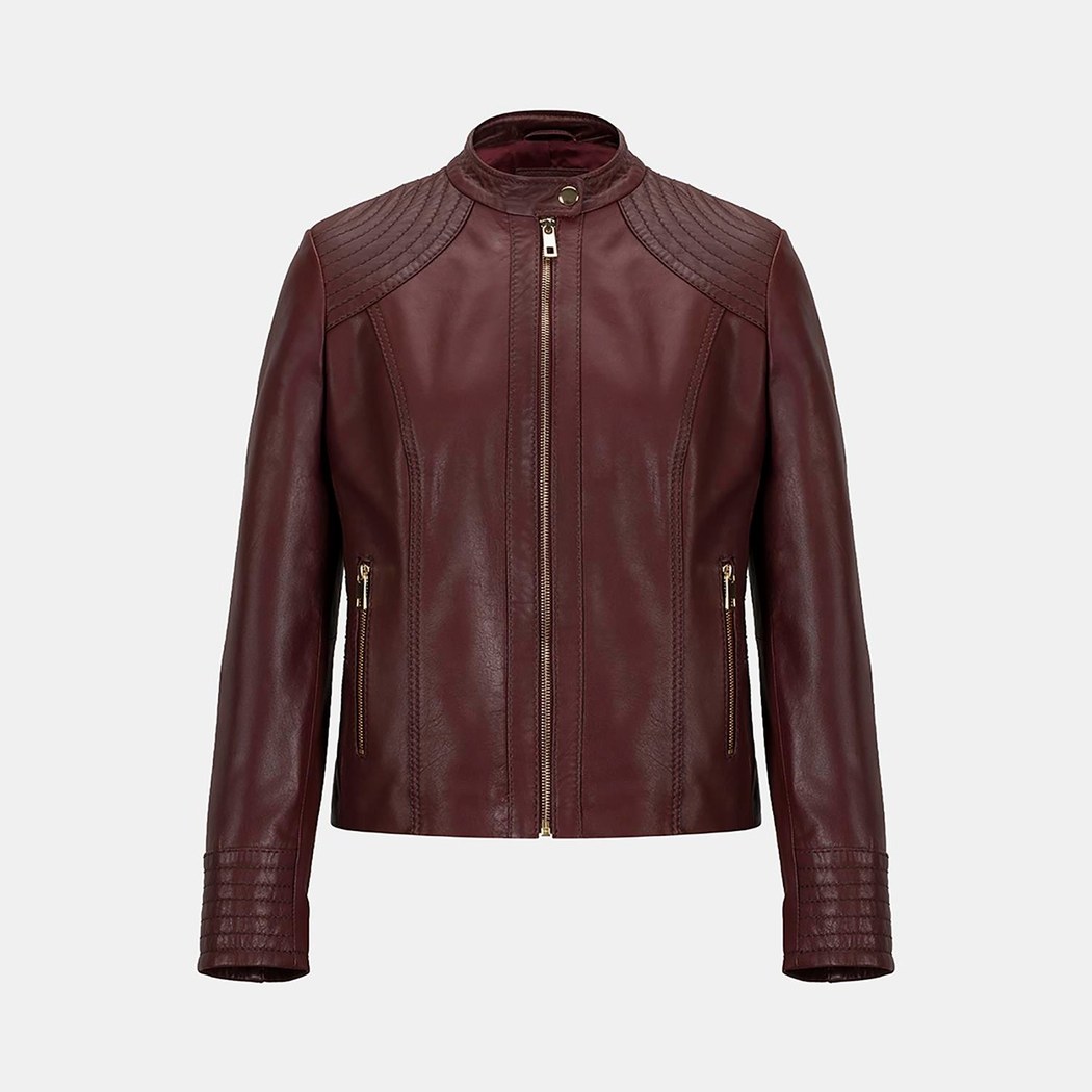 K15143 KADIN DERİ CEKET