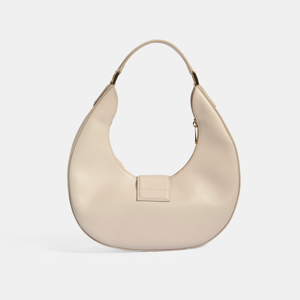 Kadın Açık Vizon Deri Omuz Çantası