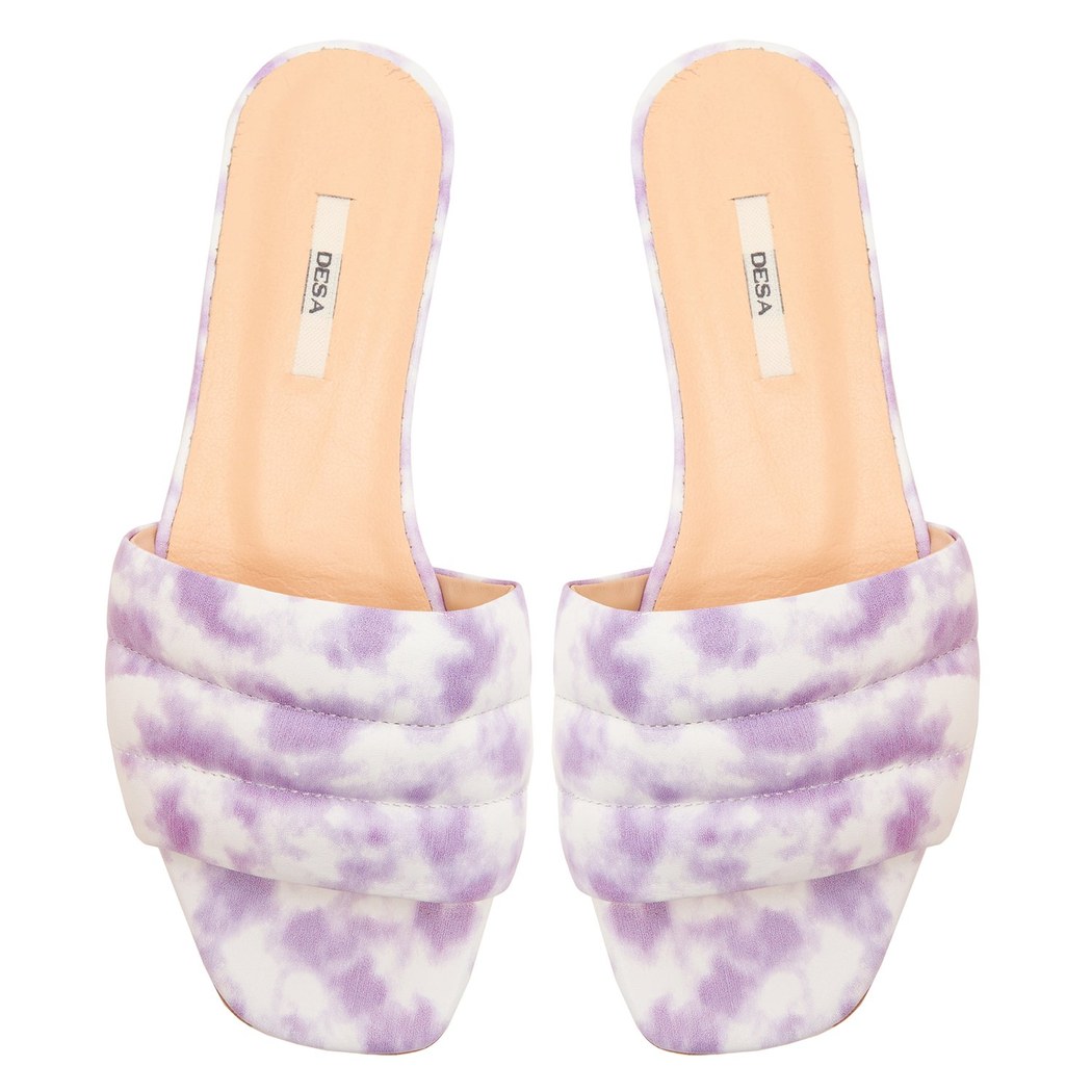 Kadın Batik Desenli Deri Terlik