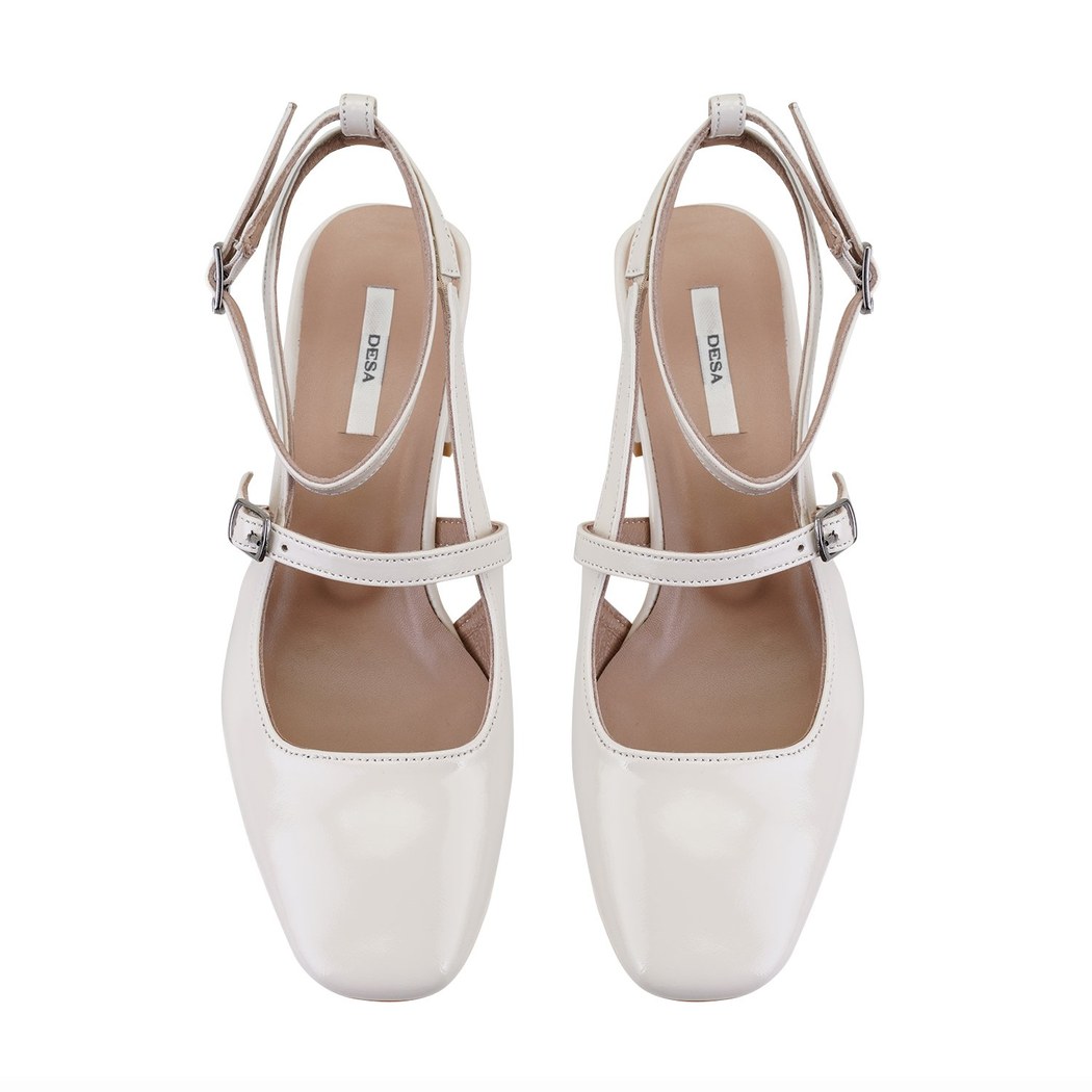 Kadın Bej Ayarlanabilir Tokalı Topuklu Deri Abiye