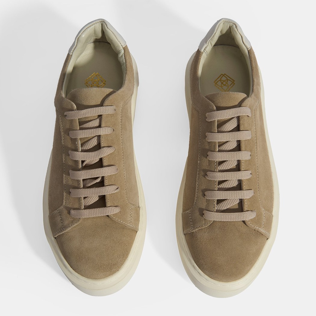 Kadın Bej Bağcıklı Süet Günlük Ayakkabı