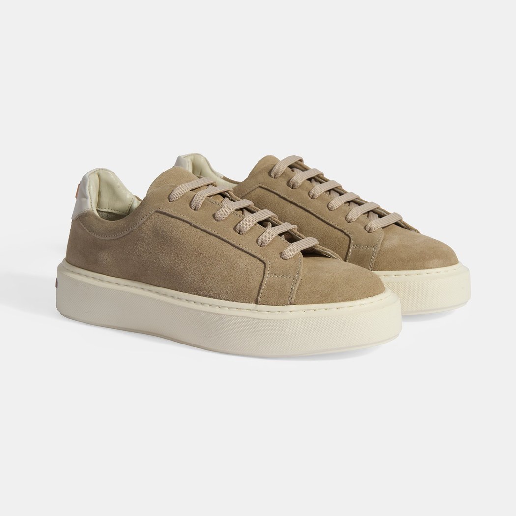 Kadın Bej Bağcıklı Süet Günlük Ayakkabı