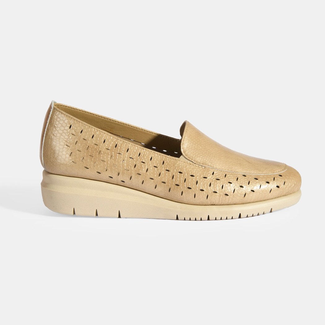 Kadın Bej Deri DesaComfort Günlük Ayakkabı