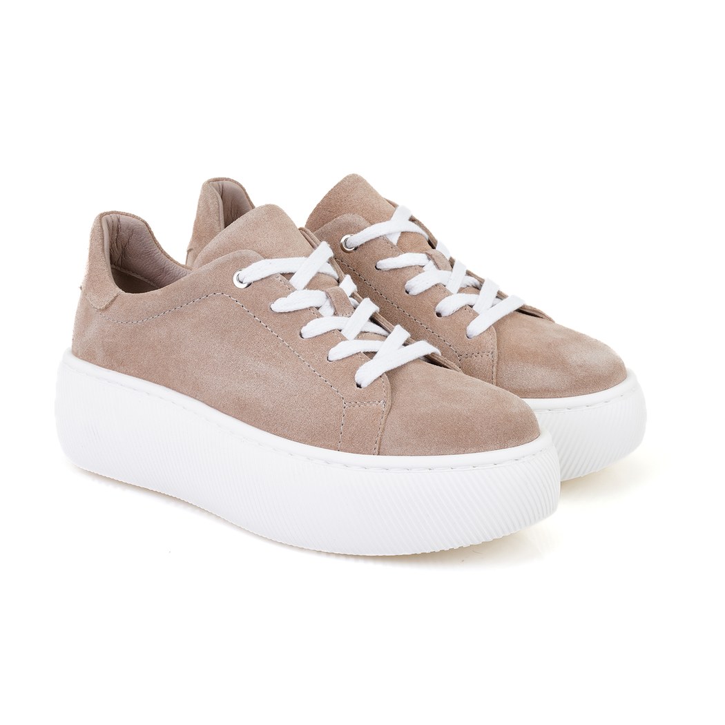 Kadın Bej Deri Günlük Ayakkabı