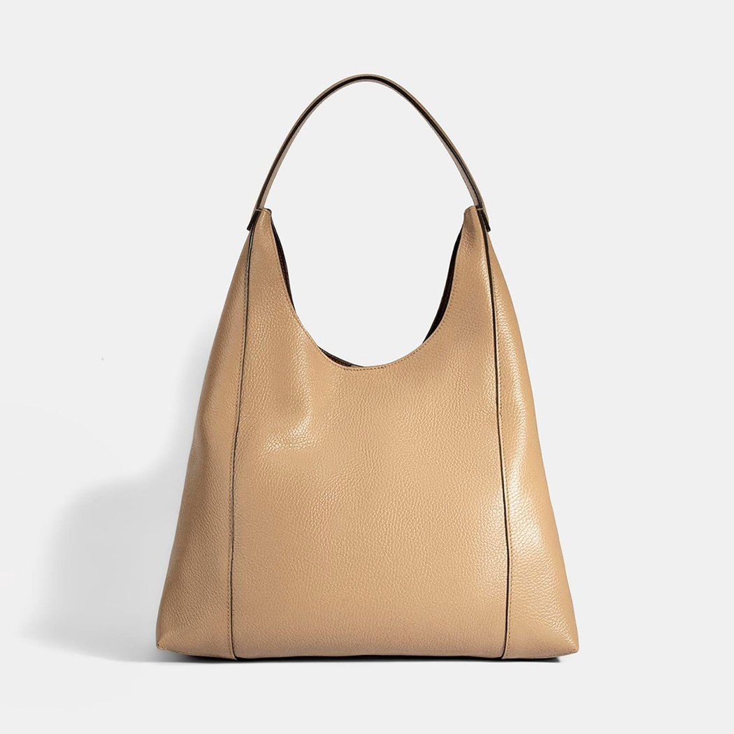 Kadın Bej Deri Omuz Çantası