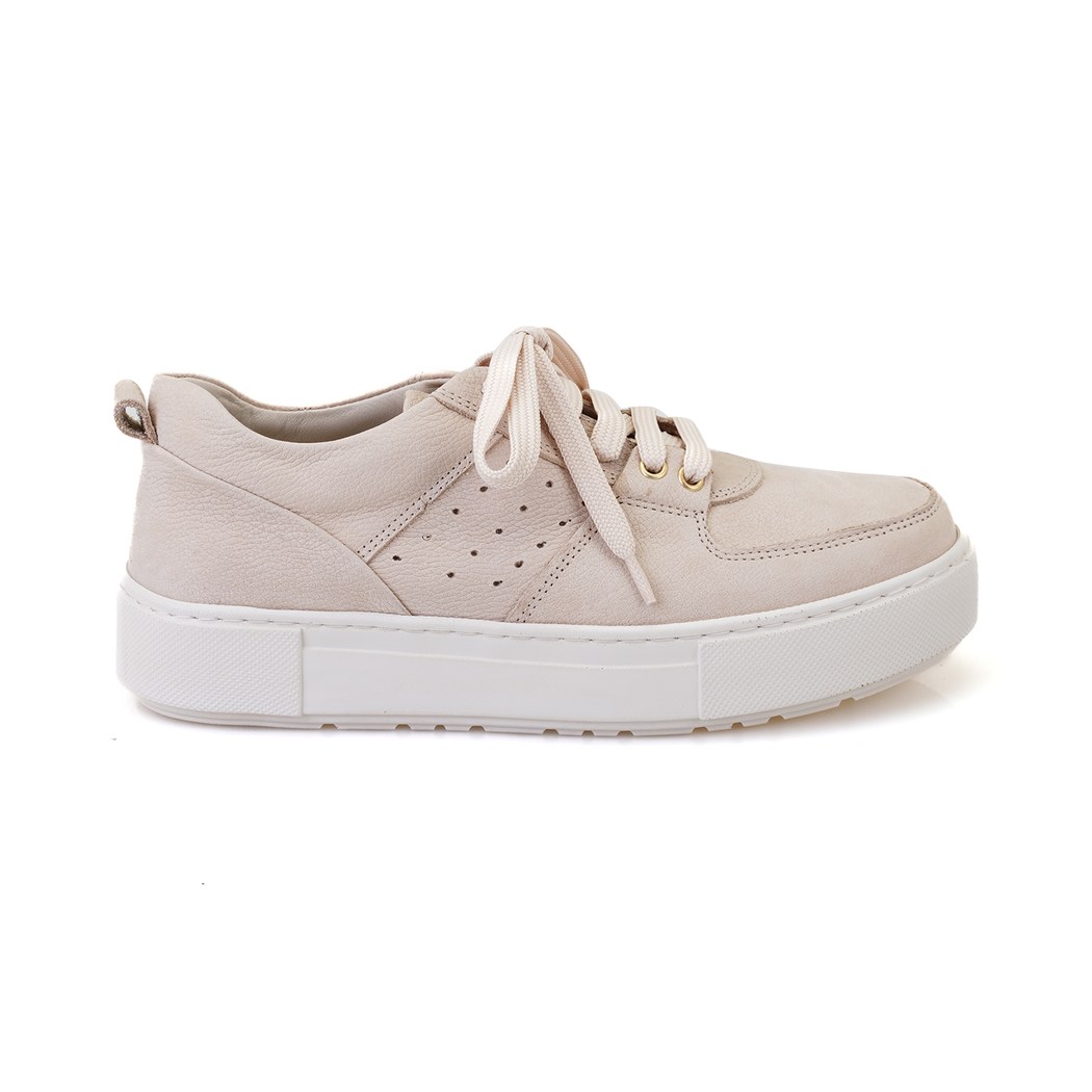 Kadın Bej Deri Spor Ayakkabı