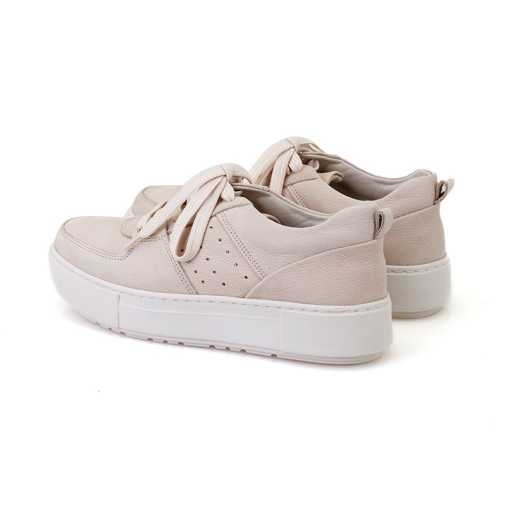 Kadın Bej Deri Spor Ayakkabı