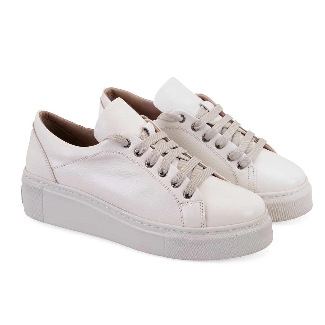 Kadın Bej Deri Spor Ayakkabı