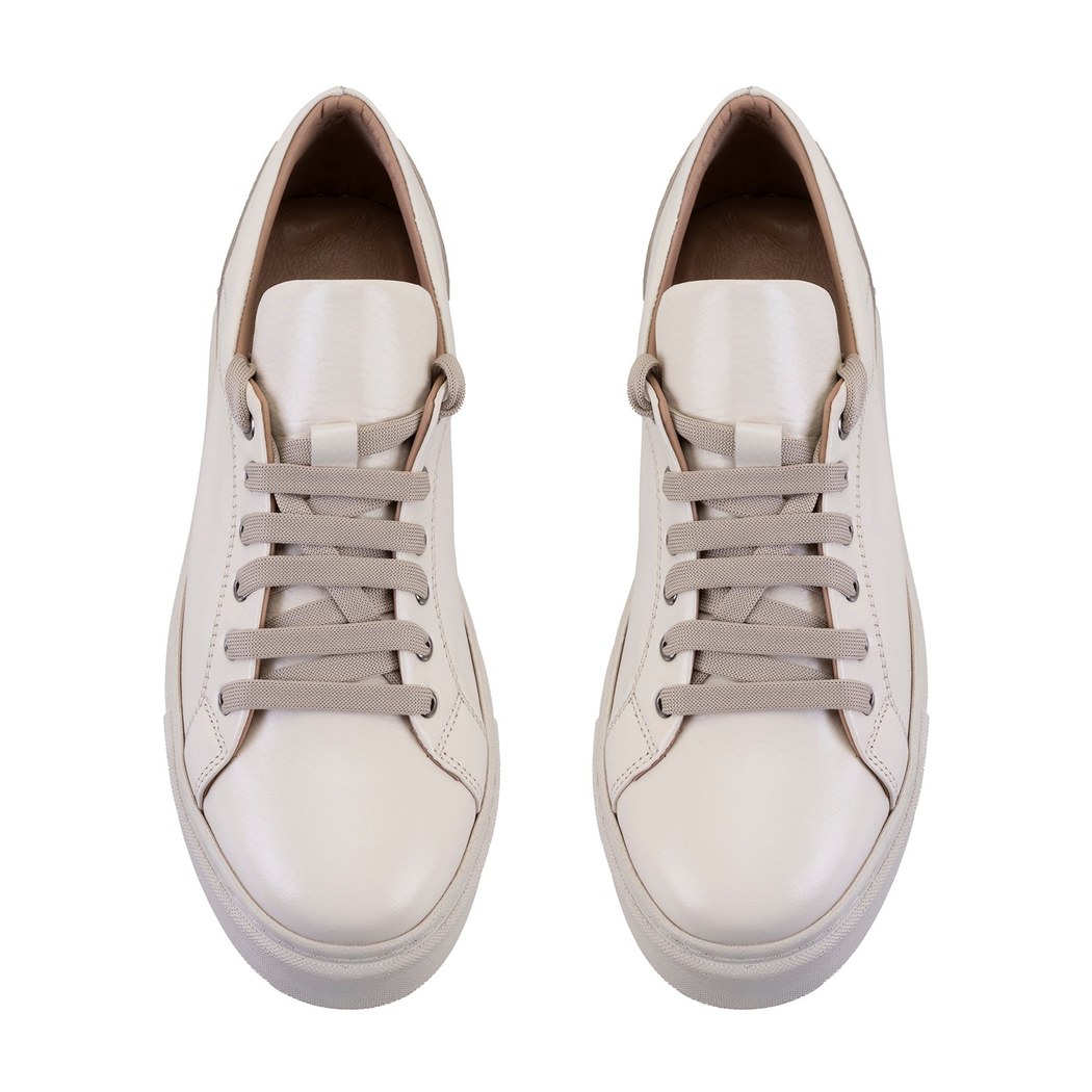 Kadın Bej Deri Spor Ayakkabı