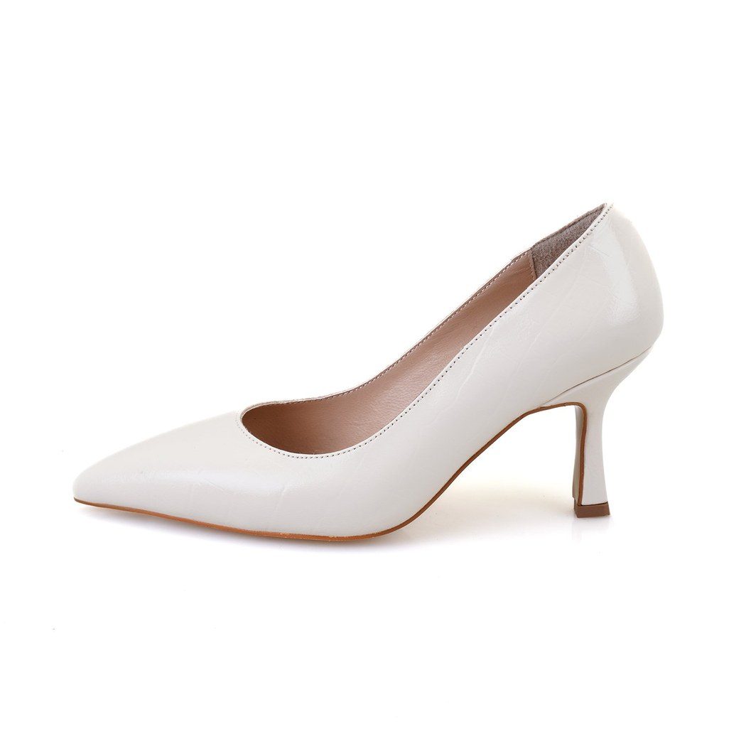 Kadın Bej Deri Stiletto