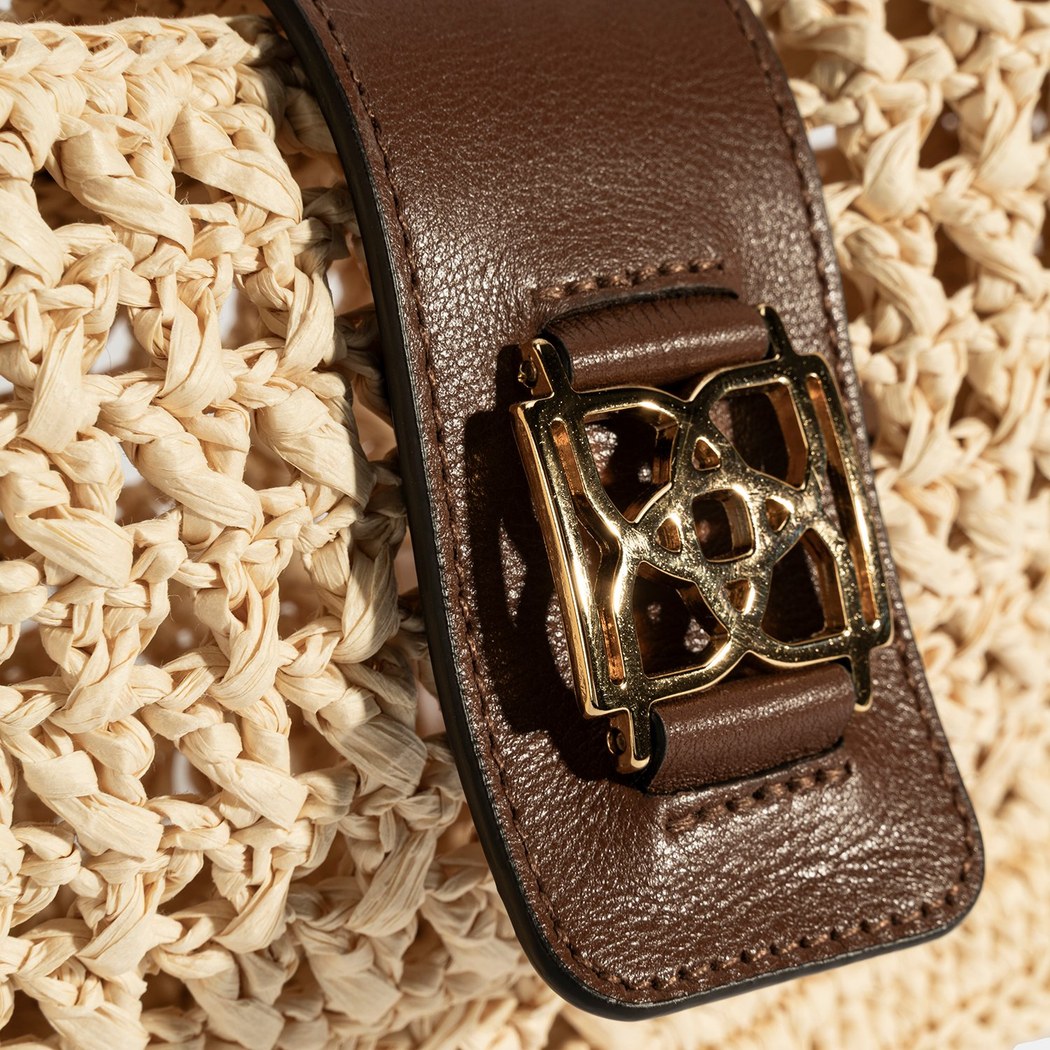 Kadın Bej Monogram Logolu Omuz Çantası 