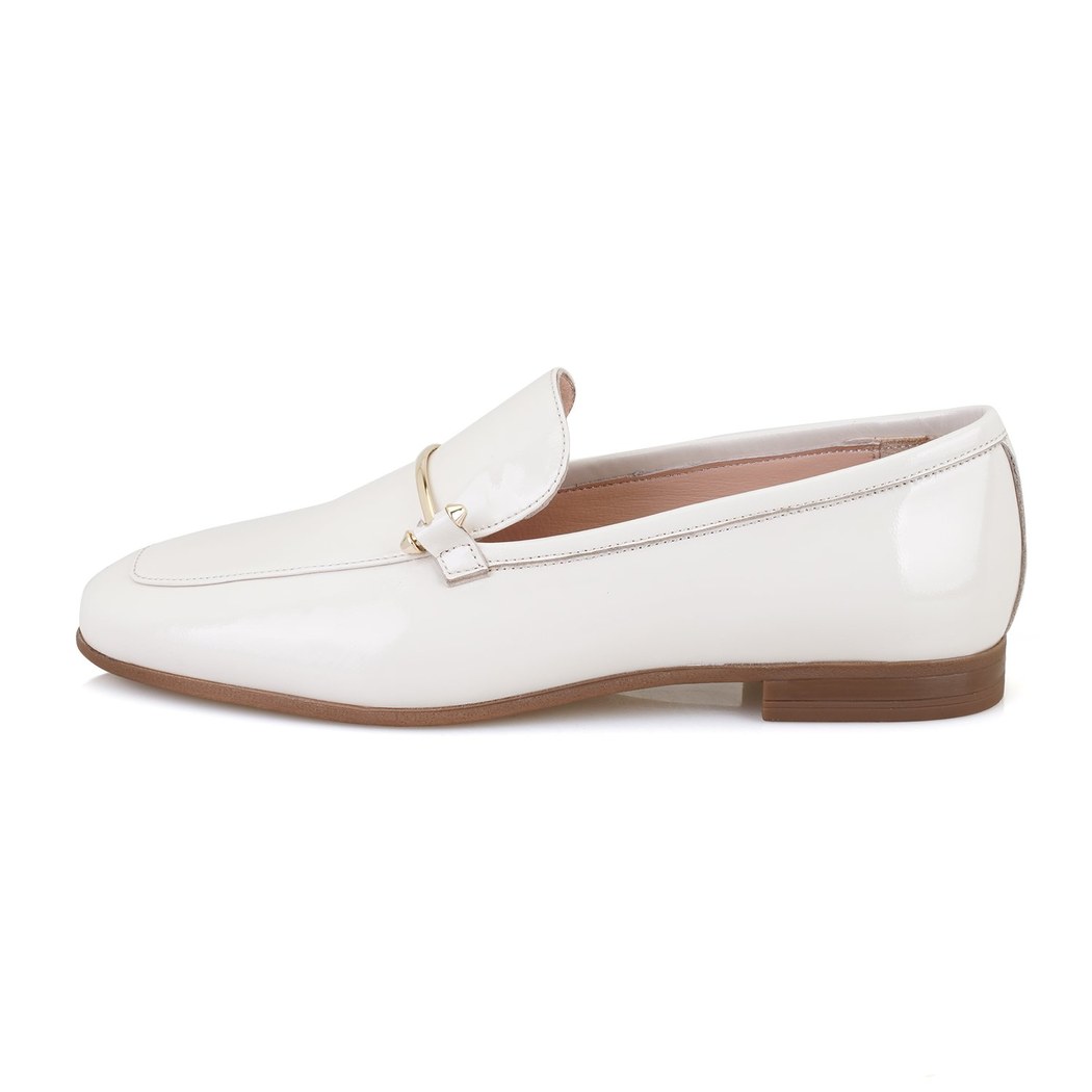 Kadın Bej Rugan Deri Loafer